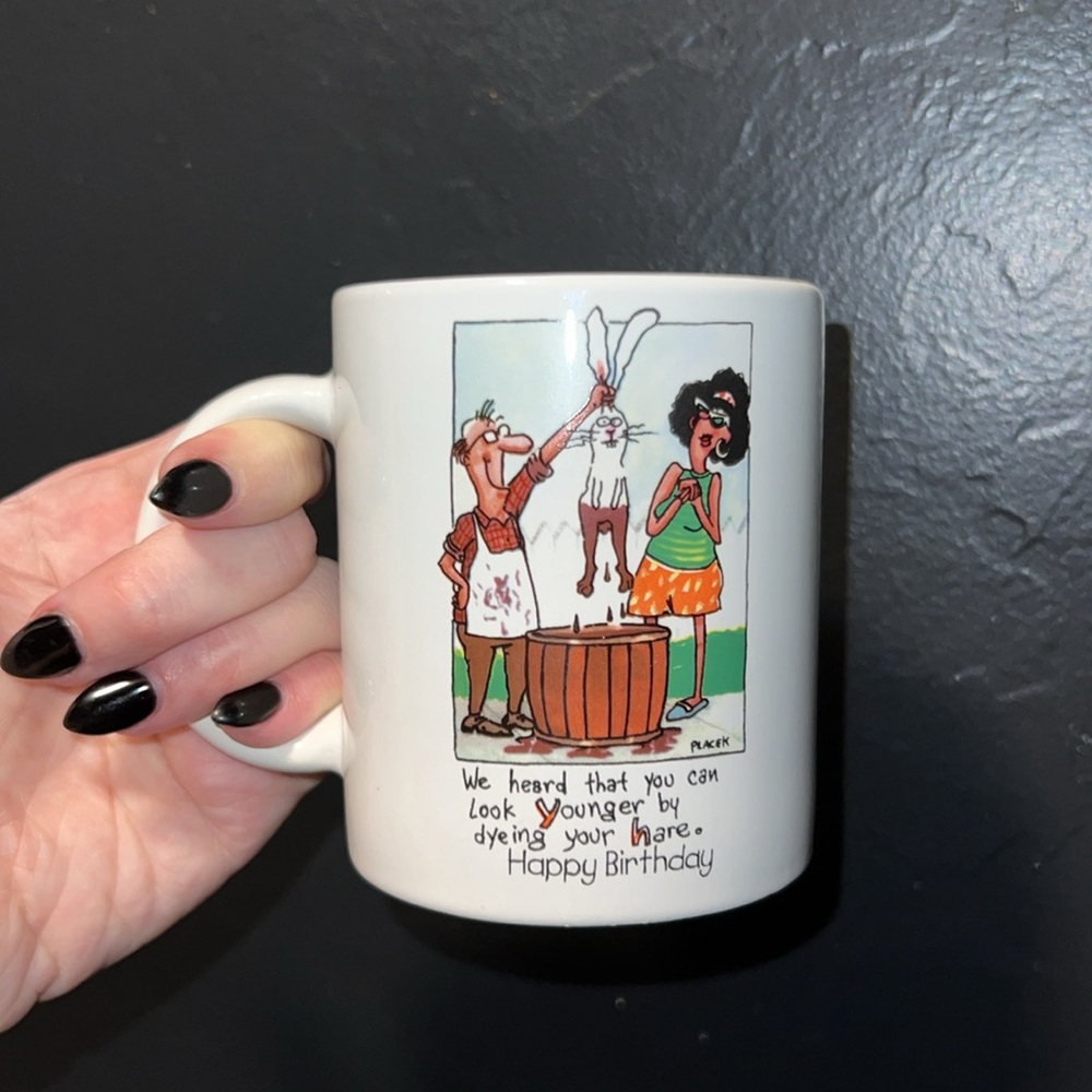 Vintage Cartoon Happy Birthday Dad Jokes Coffee Mug